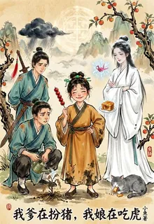 我爹在扮豬，我娘在喫虎 封面