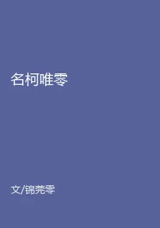 名柯唯零 封面