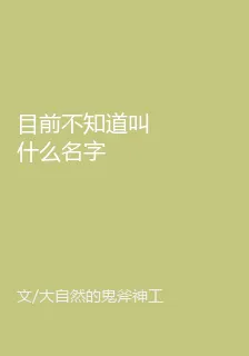 目前不知道叫什麼名字 封面